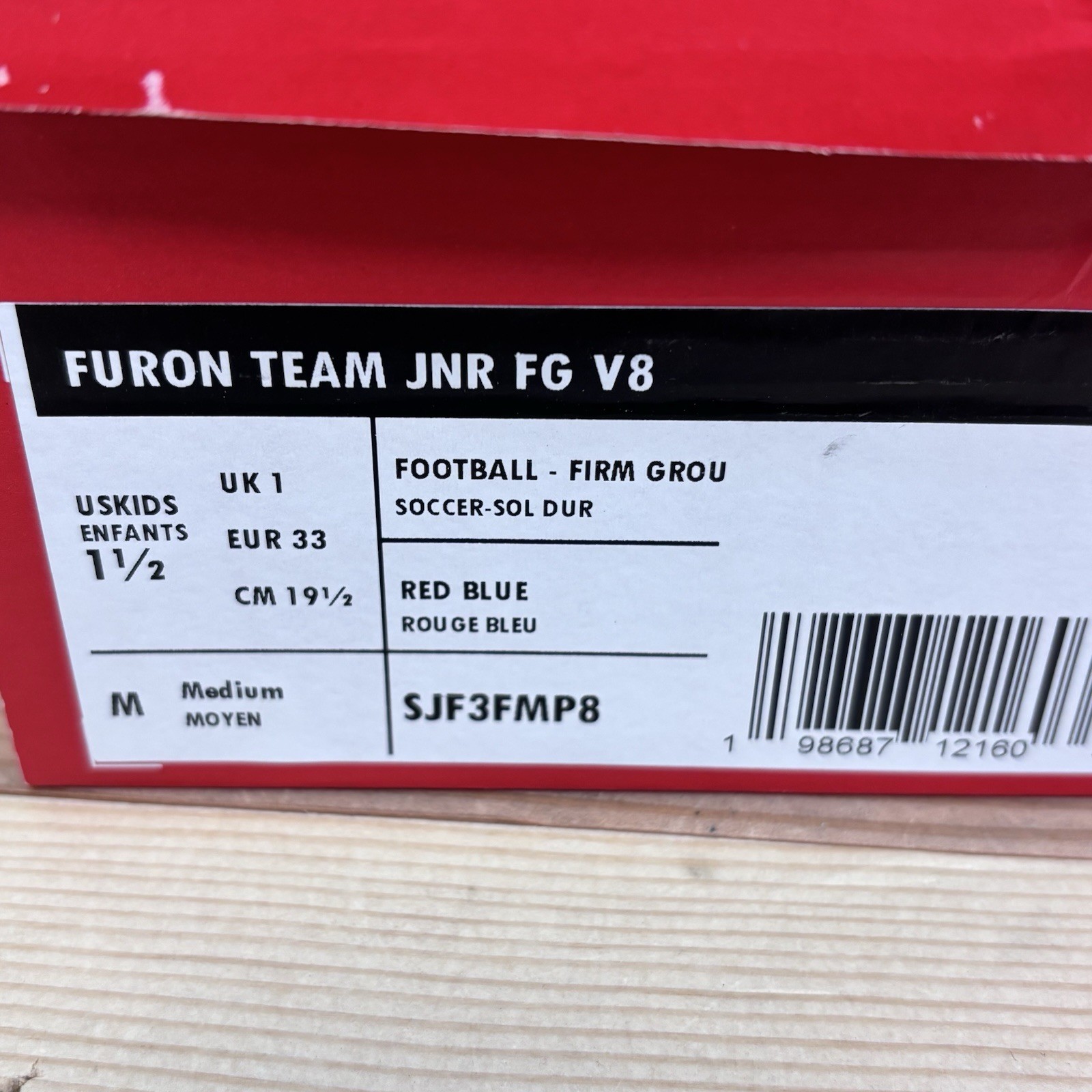 New Balance Kids' Furon Team JNR FG V8 Soccer Football Cleats Size 1.5 4