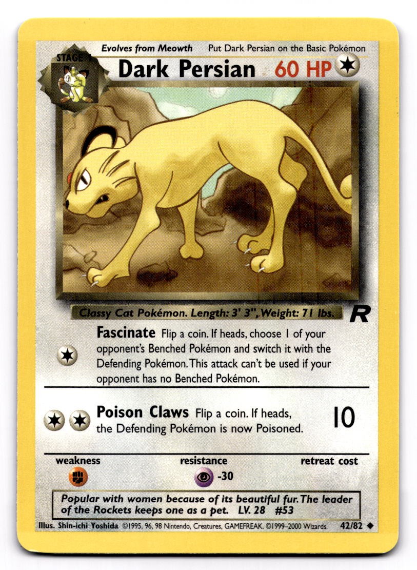 Dark Persian Uncommon Team Rocket 42/82 NM