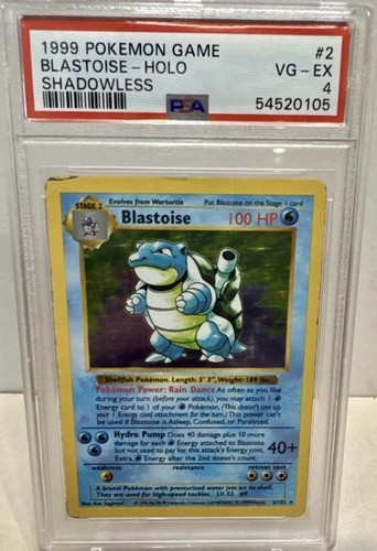 Blastoise (Shadowless) graded PSA 4 for sale on eBay