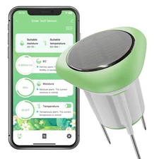 Smart 3-in-1 Soil Moisture/Temperature/Fertility Meter for Outdoor Plant, Soi...