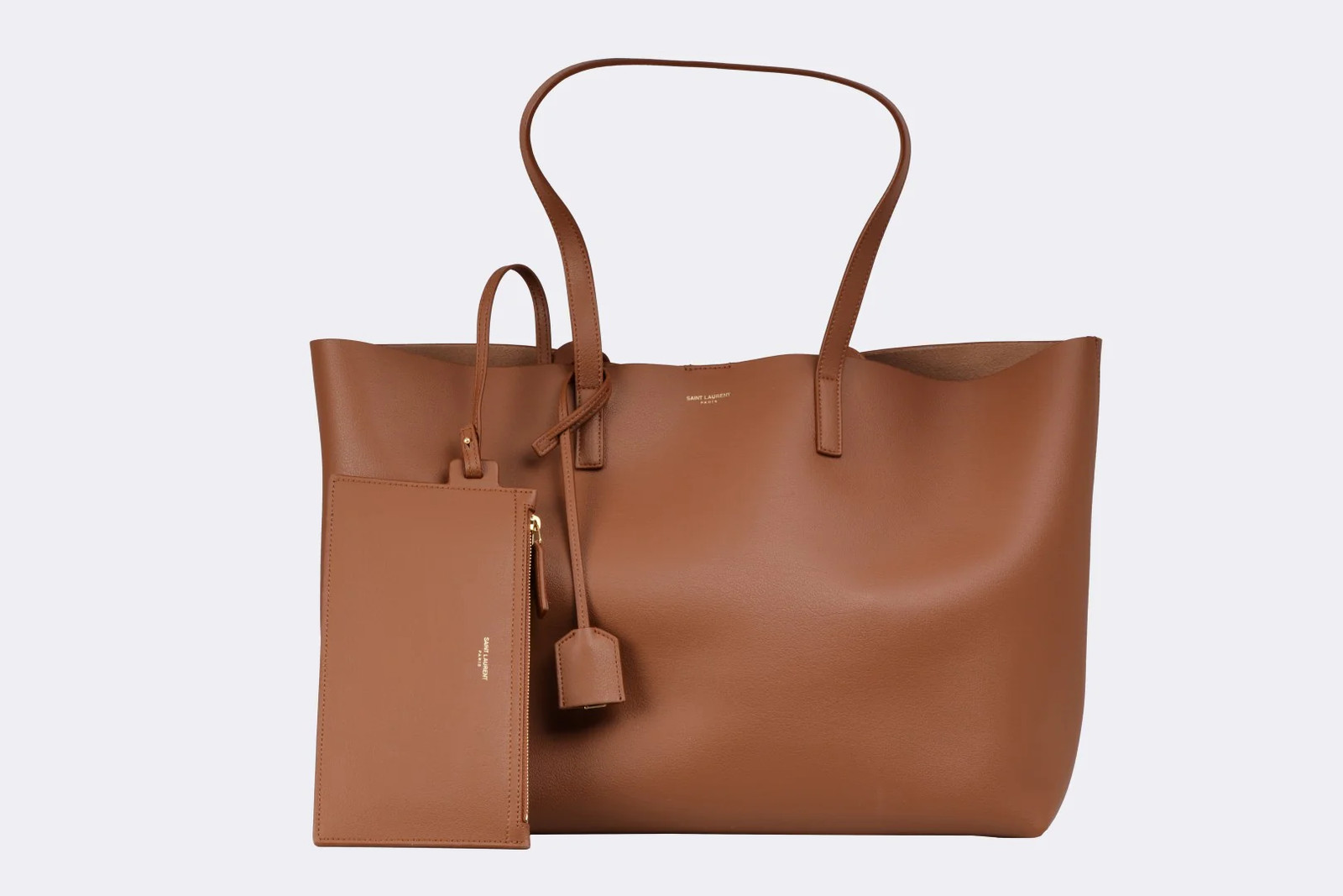 Borsa Shopping Saint Laurent in pelle di mattone (mai indossata)