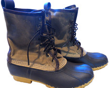 LL Bean Signature Maine Hunting Boots Waxed Canvas Made in ME, USA Men's 9 M