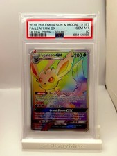 Leafeon GX (Secret Rare) 157/156 Sm-Ultra Prism Holo