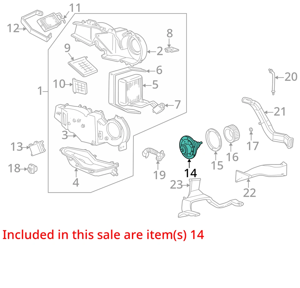Ford Excursion 2000 calentador ventilador de aire acondicionado motor OEM 162 k millas - LKQ367043155 Foto 4 de 4