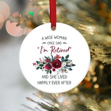 Retirement Ornament 2021, Retirement Gifts For Women, Happily Ever After, Tea...
