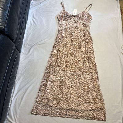 pink leopard print slip dress Vtg Moschino Cheap & Chic Pink Leopard Print Silk Slip Dress IT 44
