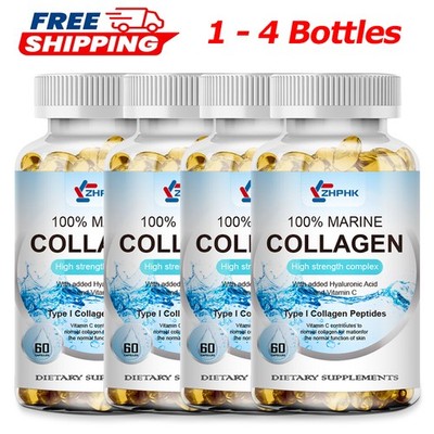 Marine Collagen Capsules With Hyaluronic Aid,Skin Hair Nails Support ,Anti Aging