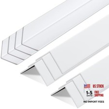 Pcs Wall Corner Protector Guards, Vinyl 1 1-1/8 x 1-1/8 x 48 Inches 10 White
