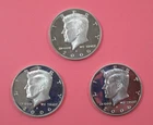 Lot of Three / 2000-S John F. Kennedy JFK 90% Silver Proof Half Dollar / SK33A
