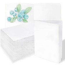 50 Pcs White Blank Notebook for - 5.5 x 8.5 Inches - Unlined Journal  Sketch...