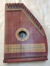 Vintage Oscar Schmidt Zither Mandolin Harp Autoharp Table-top Needs Work Read  
