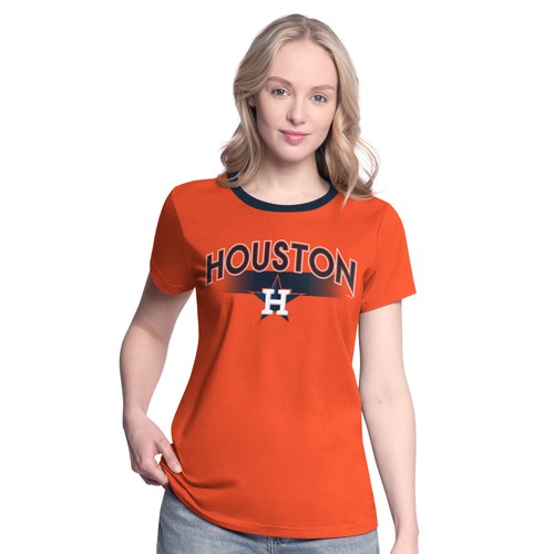 Damen-T-Shirt G-III 4Her by Carl Banks orange Houston Astros Pitch