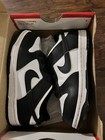 Size 10 Boys Nike Dunk Low Black White — photo 1