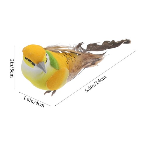 6Pcs Artificial Bird Decors Lifelike Simulation for Garden Decoration - Zdjęcie 7 z 12