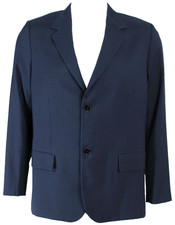 JIL SANDER Navy Blue Wool Twill Single Breasted Men's Blazer Jacket 50