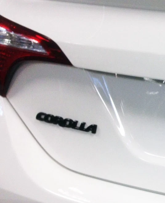 EMBLEM BADGE LETTERS NAMEPLATE BLACK w/Adhesive for 2004-2025 TOYOTA COROLLA - product detail image 2