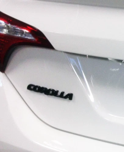 EMBLEM BADGE LETTERS NAMEPLATE BLACK w/Adhesive for 2004-2025 TOYOTA COROLLA image 2