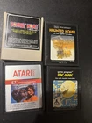 Vintage Atari 4 Game Lot Untested. PAC-MAN, Haunted house, Donkey Kong, Rare ET
