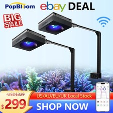 PopBloom 2PCS RL90 Full Spectrum Reef LED Light Marine Aquarium Coral Fish Tank