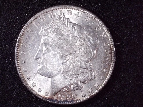 1889 P Morgan Silver $ VAM 28 Dbl'd Ear Uncirculated & Problem free, See Photos