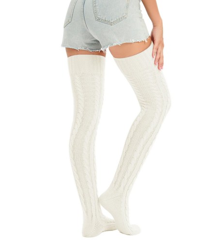 Women's Thigh High Socks Over the Knee Knit Socks, Winter Leg Warmers Stockin... - Picture 5 of 7