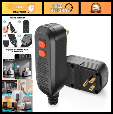 #ad #ad GFCI Replacement Plug 15 Amp Auto Reset 3 Prong Safety for Hot Tub Washer AC $27.99