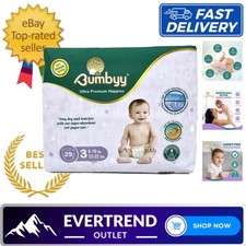 Ultra-Absorbent Baby Nappies Size 3 (29 Count) for Sensitive Skin – 12hr Dry 0.69 per nappy