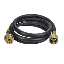 F273710 5' Propane Hose Assembly 1"X20 Female Throwaway Thread by 1"X20 Throw...