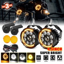 Pair Led Motorcycle Driving Fog Spot Lights Auxiliary Lamp Amberwbracket Wire Pair Led Motorcycle Driving Fog Spot Lights Auxiliary Lamp Amberwbracket Wire
