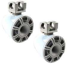 Kicker KMTC9 Marine Audio White 9" Speaker Boat Tower Horn Pair 44KMTC94W New