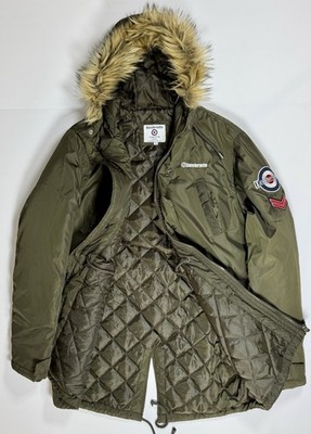 Vintage Style Lambretta Mod Parka Jacket Olive Fur Hood Target