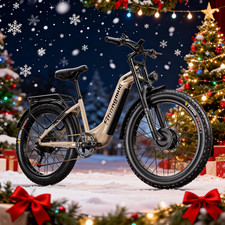 Dual Motor E-Mountain Bike 26" Fat Tyre 48V 17.5Ah 2000W Electric Bike US Stock