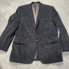 Lauren Ralph Lauren Men's 42R Black Corduroy 2 Button Sport Coat 100% Cotton