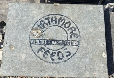 Vintage Wirthmore Feeds Farm Breeding Chart Holder 19.5x14.5 X 1.5  Galvanized
