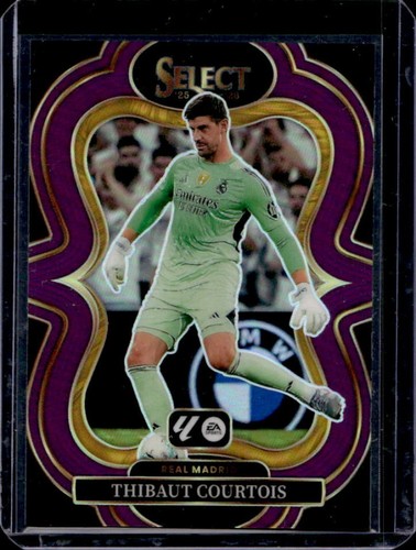 2025-26 Panini Select La Liga Thibaut Courtois Mezzanine Purple Prizm #/125