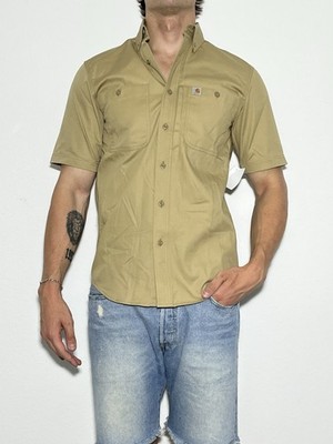 NEU Carhartt WIP Kurzarm Rugged Professional Work Hemd Shirt Beige Gr S
