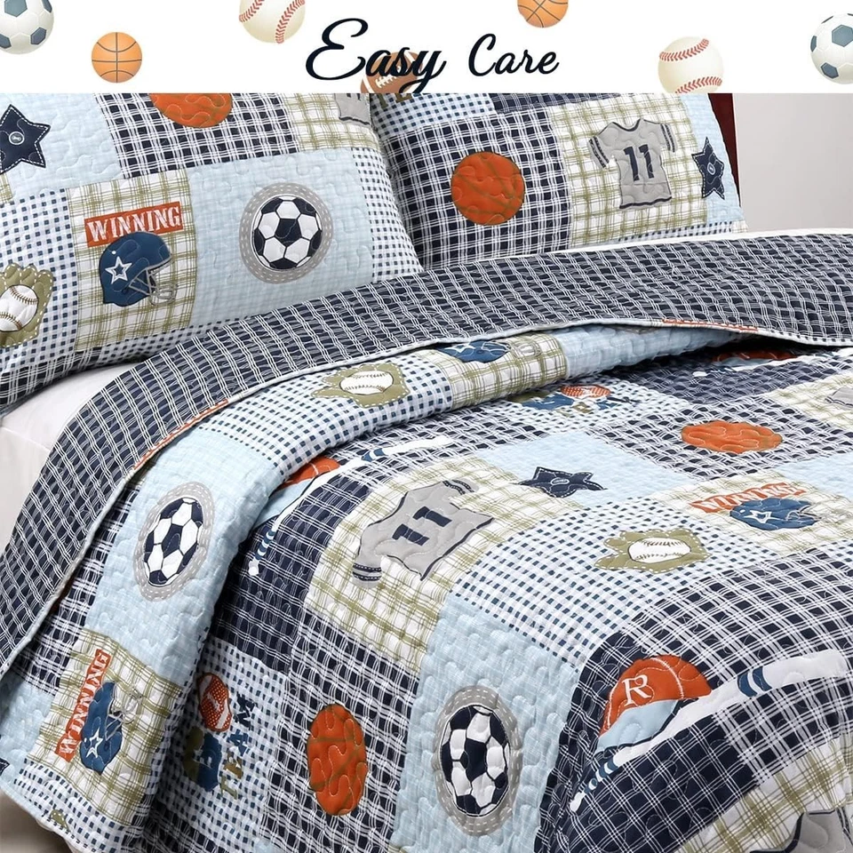 Basketball Soccer Football Bedding Set - Image 4 of 4