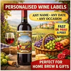 Personalised Beer / Lager / Wine bottle label, Birthday/Wedding/Graduation 9982