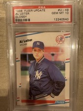 1988 Fleer Update Glossy - Al Leiter Rc Rookie PSA 10 Mint - Baseball Card #U-49. rookie card picture