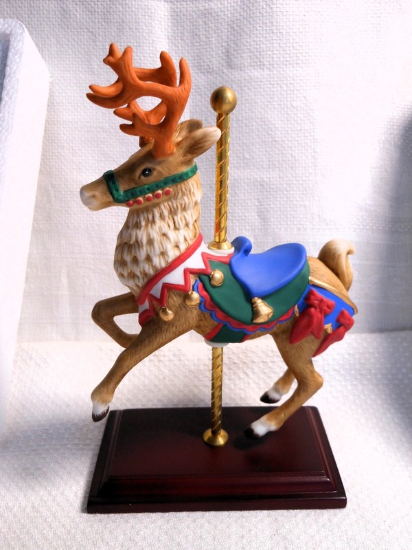 Vintage Avon Reindeer Carousel Animal Collection 1996 Figurine