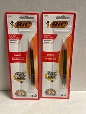 BIC Ball Pen Refills Medium Blue Easy Glide 2 Packs 90806