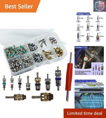 High-Quality 134PCS Automotive A/C Valve Core Kit - Versatile Repair Solutions