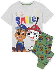 Paw Patrol Grey Short Sleeve Long Leg Pyjama Set Boys