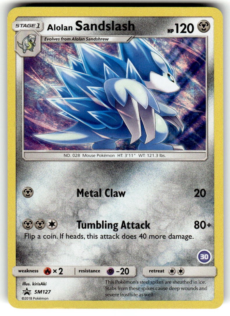Alolan Sandslash - SM127 Promo Sun & Moon Promo Pokemon Holo Near Mint