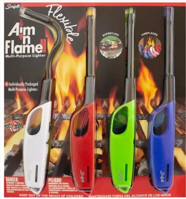 Scripto Aim 'N Flame MAX Multi-Purpose Lighter, 4pk