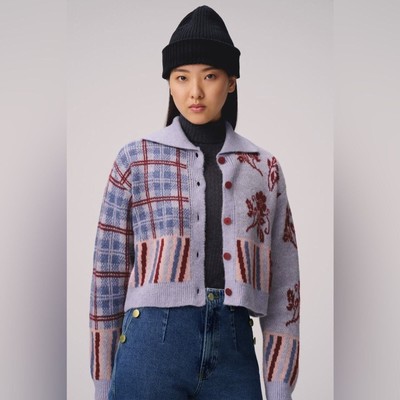 NWT Kut from the Kloth Sybil Knit Cardigan Sweater Jacket | Mixed Print | M