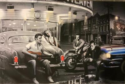 Legendary Crossroad Poster Elvis Marilyn Humphrey Bogart James