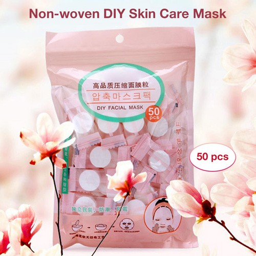 Compressed Cotton Facial Face Mask Sheet Paper 50pcs/bag DIY Natural Skin Care - Picture 3 of 14