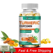 Turmeric Curcumin Highest Potency 95% 1950mg with BioPerine Black Pepper Extract