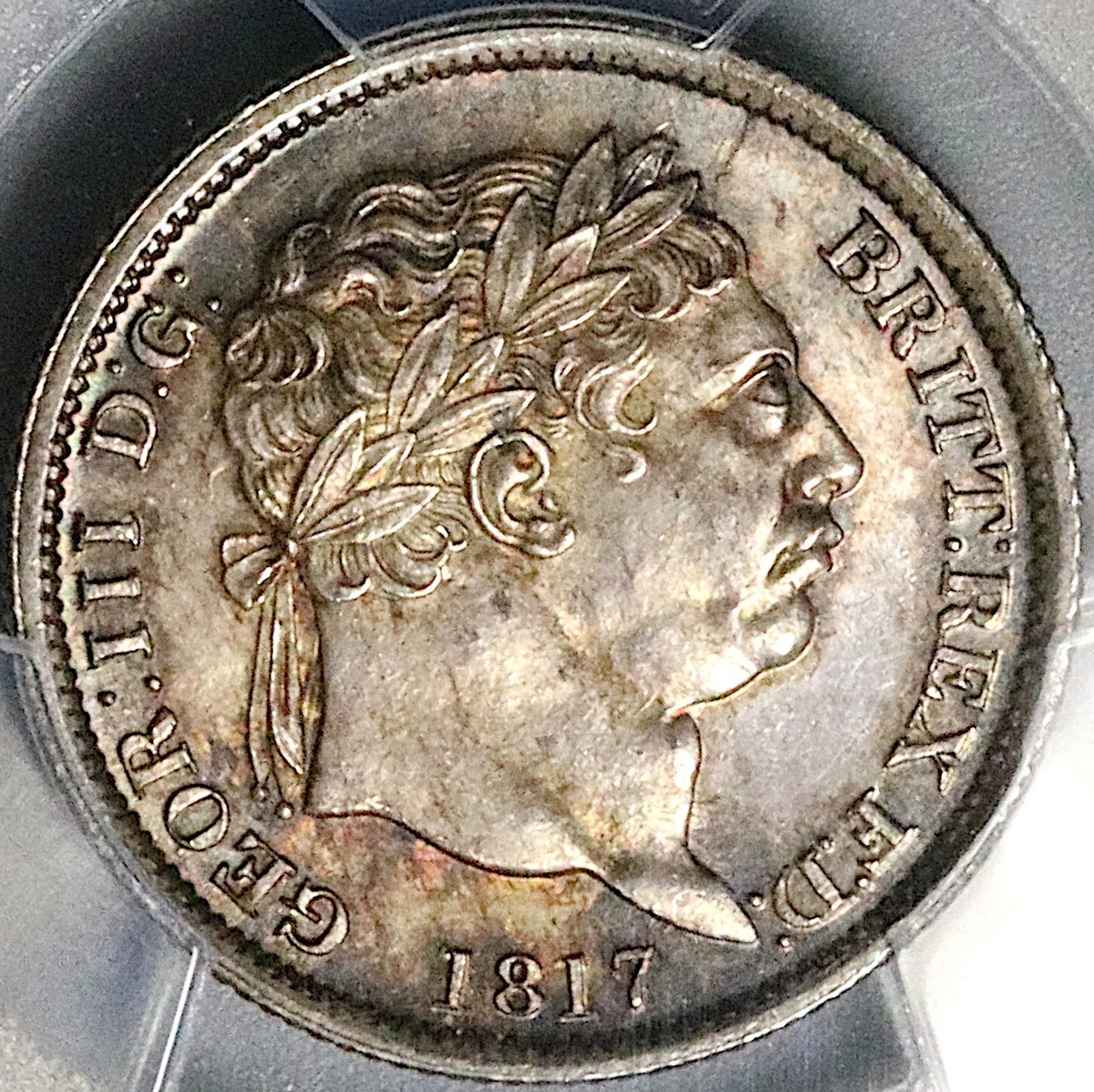 1817年 イギリス「ジョージ3世 シリング銀貨（Shilling）」MS65 1817年 イギリス「ジョージ3世 シリング銀貨（Shilling）」MS65 1817年